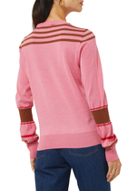 Lightweight Contrast Stripe Crewneck Sweater